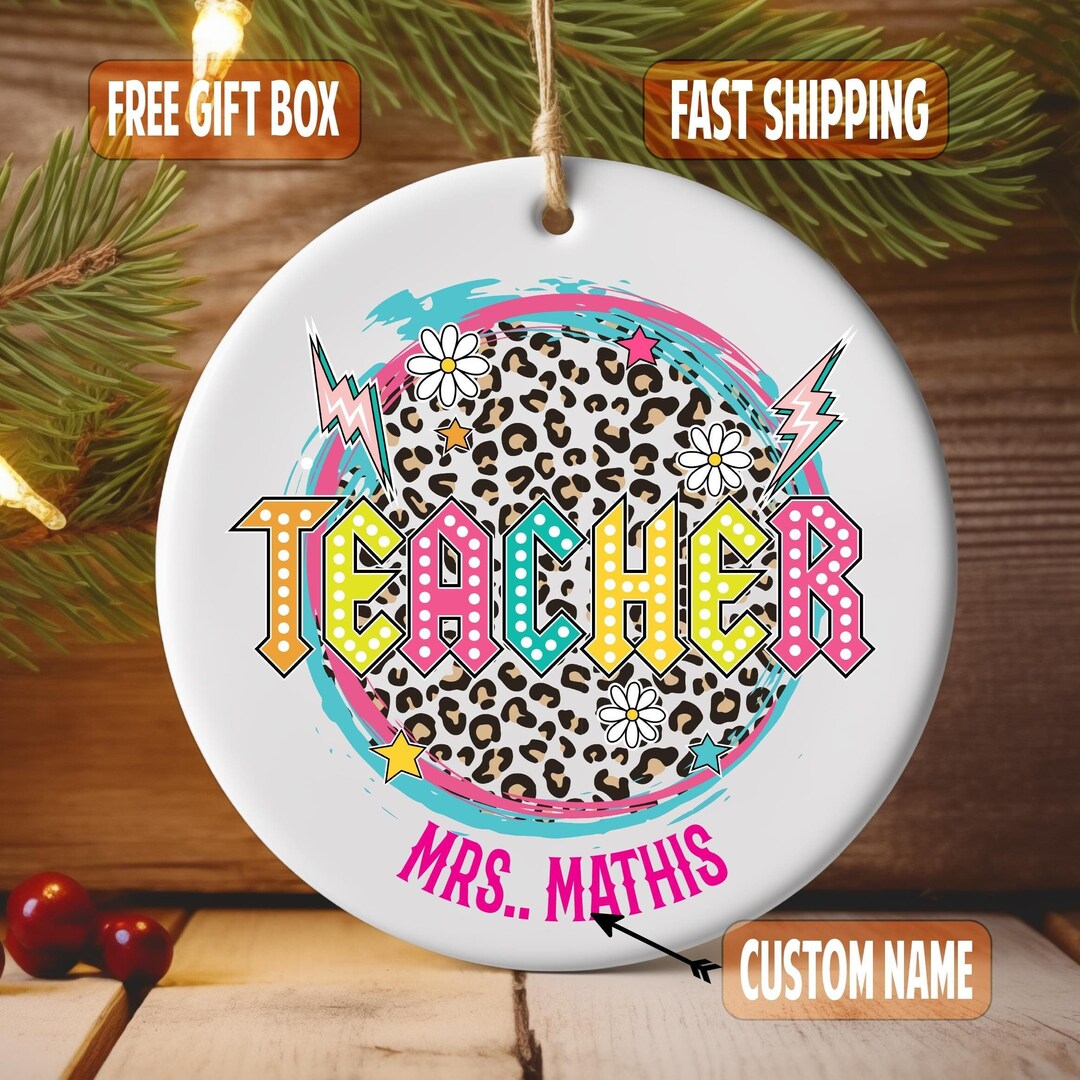 Custom 2024 Math, English Teacher Christmas Ornament Gift Personalized ...