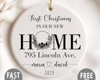 First Christmas In Our New Home Ornament, New House Christmas Ornament, Our First Home Keepsake, Housewarming Bauble Gift, First Home 2025