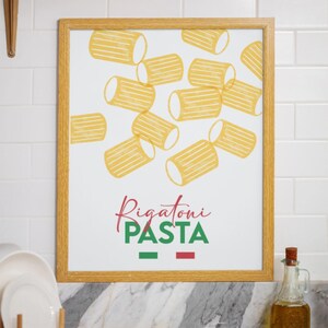 Rigatoni Pasta Print: Italian Kitchen Wall Art (Digital Download)