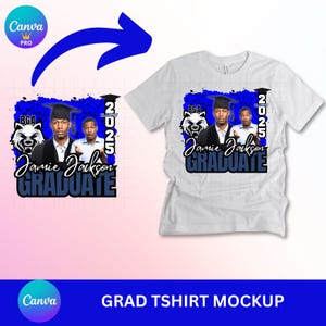 Graduation 2025 Blue Editable Tshirt Template, Digital Download