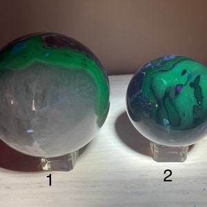 Volcano agate uv reactive spheres choose yours!