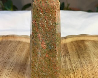 Unakite Crystal Tower, 4.5 Inch