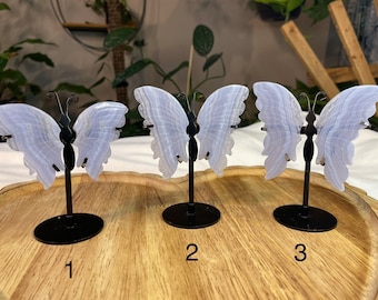 Blue lace agate butterfly choose yours!