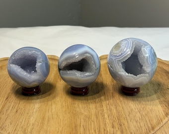 53-63mm Druzy Blue Lace Agate Crystal Spheres/ Choose Yours!!