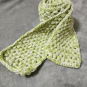 Crochet Merino Wool Blend Puff Stitch Scarf