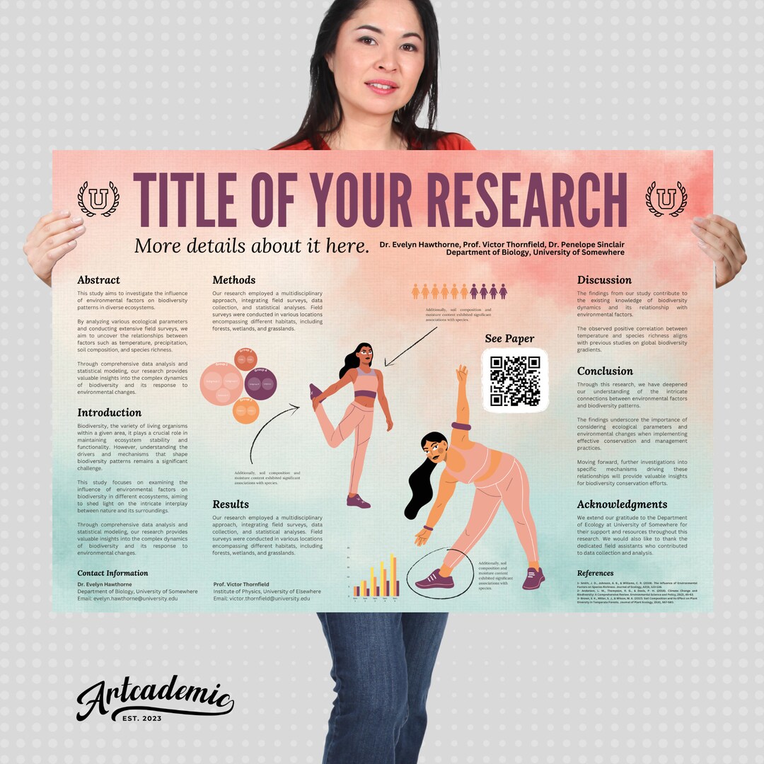 Academic Poster Artistic Delicate Watercolor - Etsy