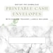 Printable PDF Cash Envelope Template Budget Binder Cash - Etsy
