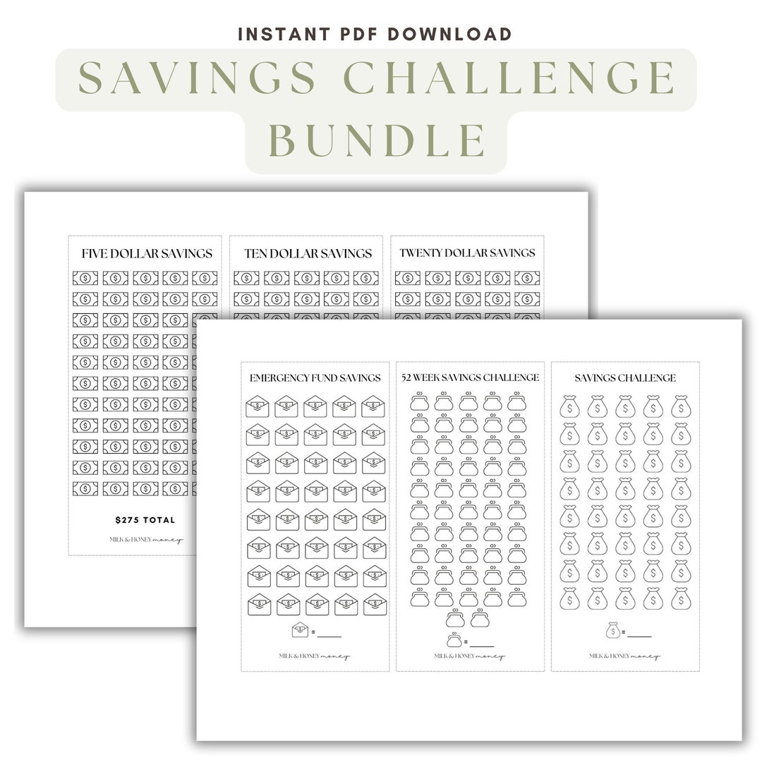 Savings Challenge Binder Printable