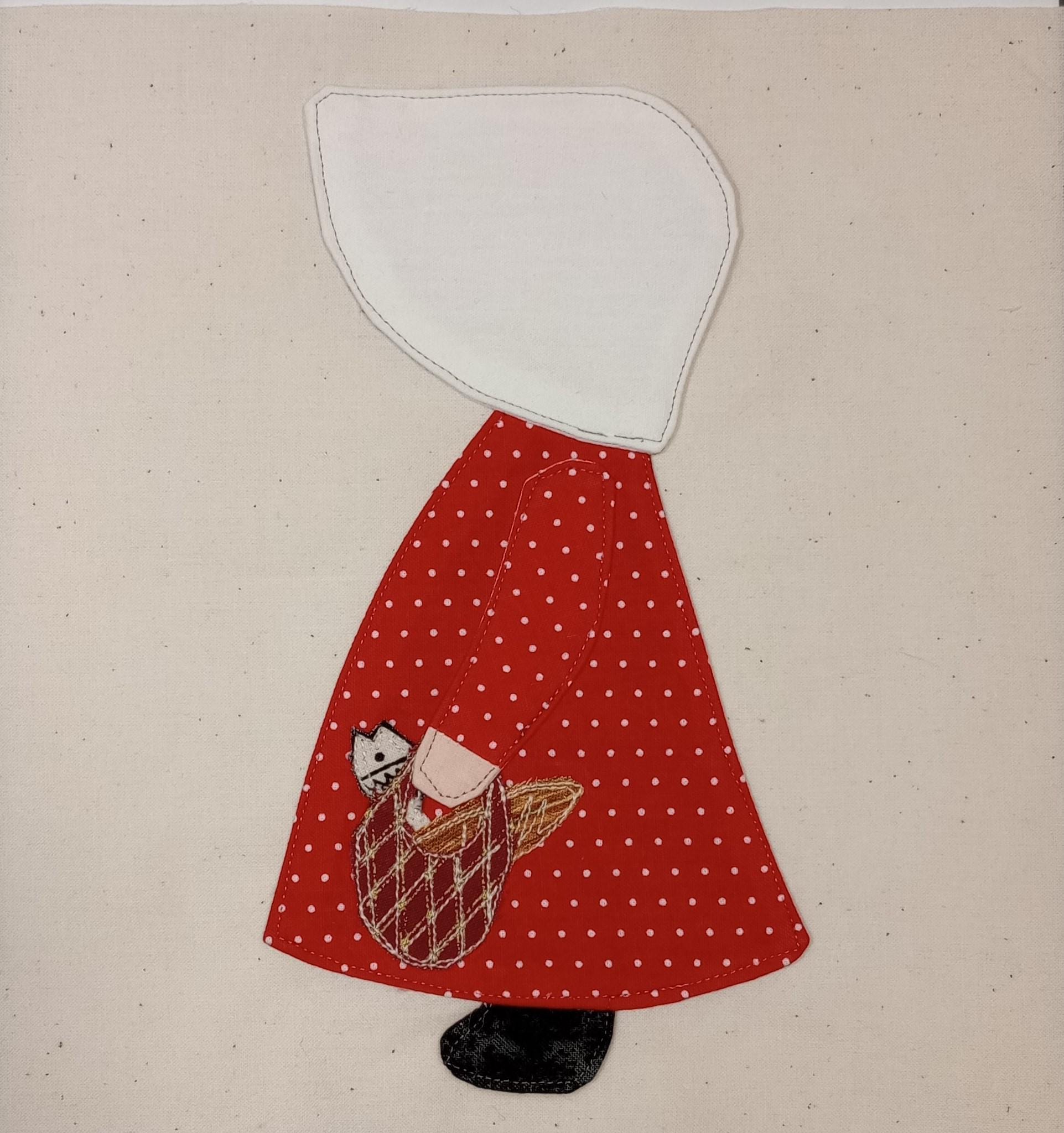 12 Sunbonnet Sue vintage appliqués à la main brodés sur des