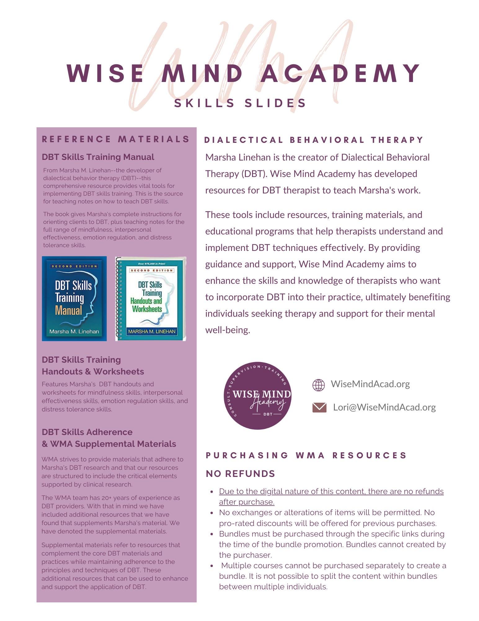 Dbt Presentation.pdf DBT Skills Training Guidelines: Slides Presentation (PDF) - Etsy