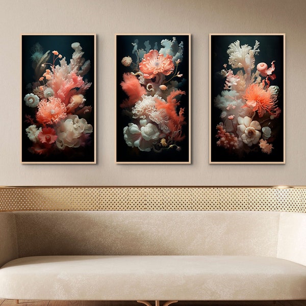 Coral Wall Art Etsy