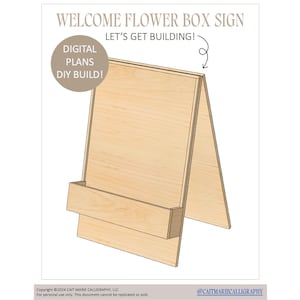 Downloadable Wedding Sign Flower Box DIY Wedding Sign Plans Flower Box Welcome Sign for Wedding Tutorial