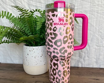 Leopard Print | laser engraved | 40oz | personalized | Tumbler