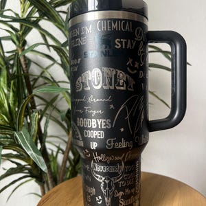 Post | 2.0 quencher tumbler | laser engraved | 40oz | Music