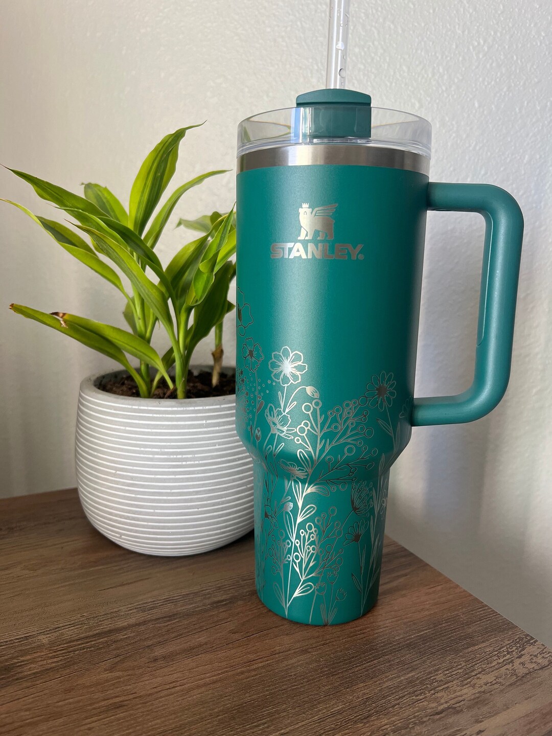 Wildflowers | Full Wrap | Laser Engraved | 40oz | Pine | Tumbler - Etsy
