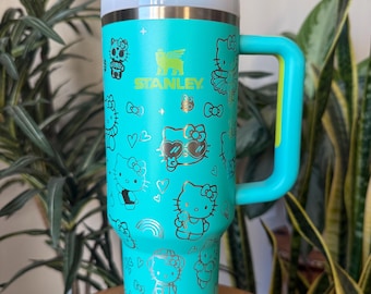 2.0 Quencher Tumbler | Hello Cat | laser engraved | 40oz | Flipstraw