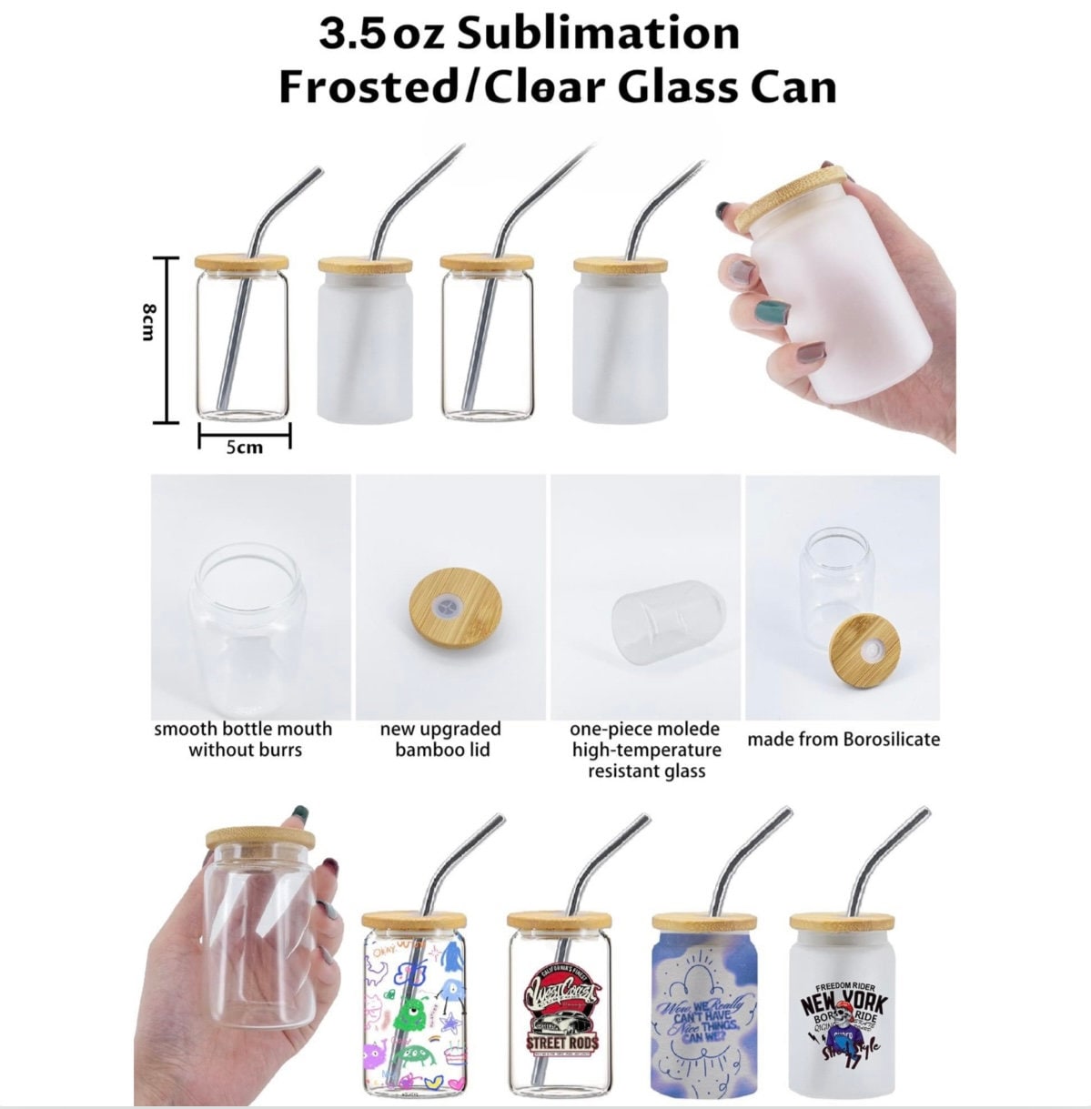 Mini Sublimation Glass Cheap Bulk Sublimation Tumblers 3.5oz