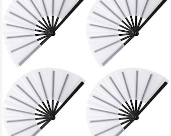 12 Piece Mix Blank Sublimation Fans | Clack Fan Bundle |Sublimation Fans |Deconstructed Hand Fans | Clack Fans | Create Your Own Fan