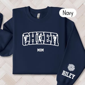 Personalized Cheer Mom Sweatshirt: Custom Sleeve Names, Game Day Spirit