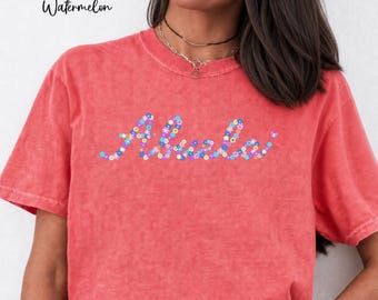 Abuela Gift Comfort Colors Floral Abuela Shirt Spanish Grandma T-shirt Trendy Tee for Grandparent from Grandkids