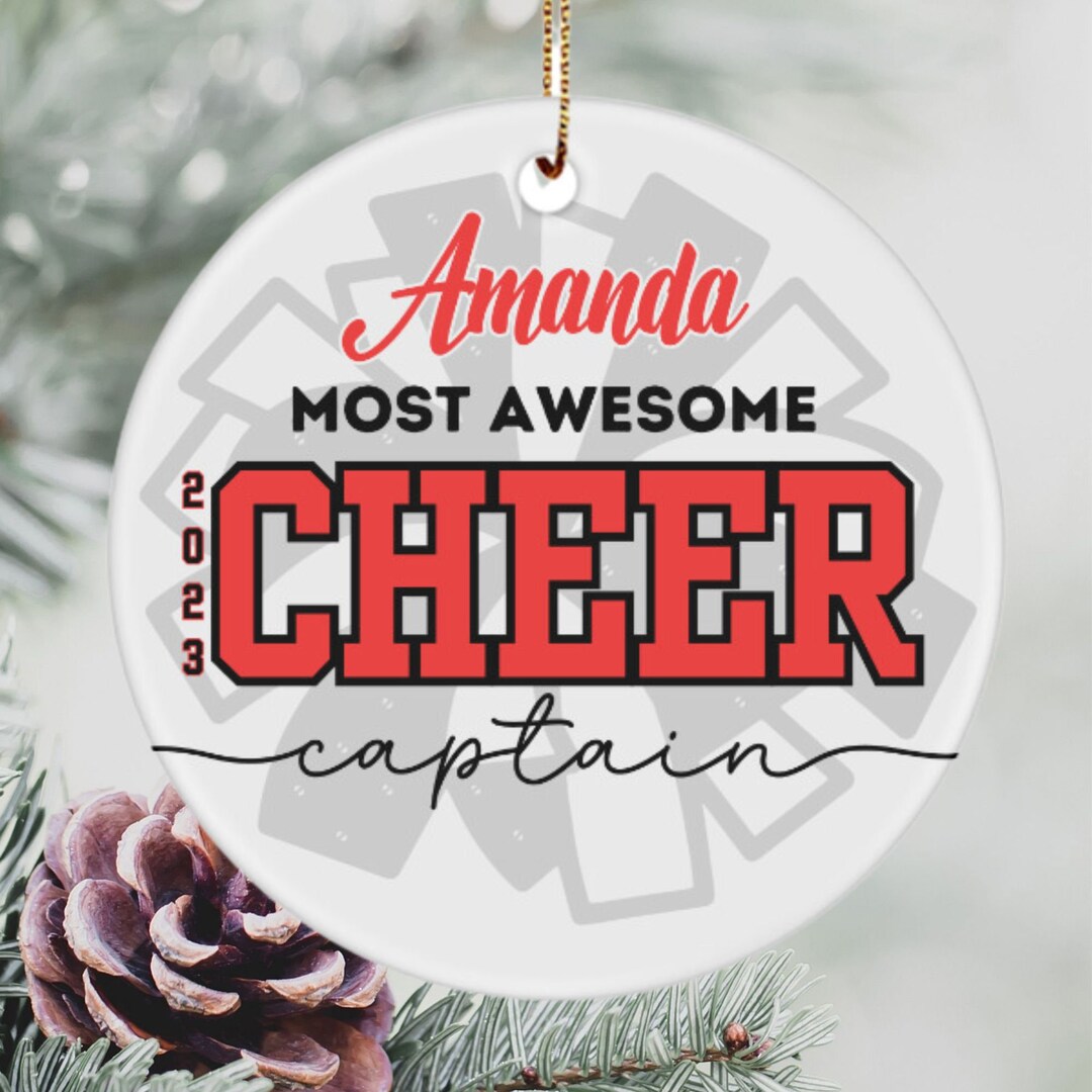 Personalized Cheer Captain Gifts, Cheer Captain Ornament, Appreciation