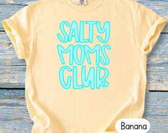 Salty Mama Comfort Colors Tee: Funny Summer Mom Graphic T-Shirt