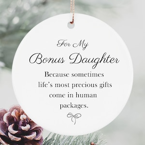Bonus Daughter Gifts, My Bonus Daughter Ornament, Birthday Gift for Bonus Daughter, Gifts from Mother in Law to Daughter in Law
