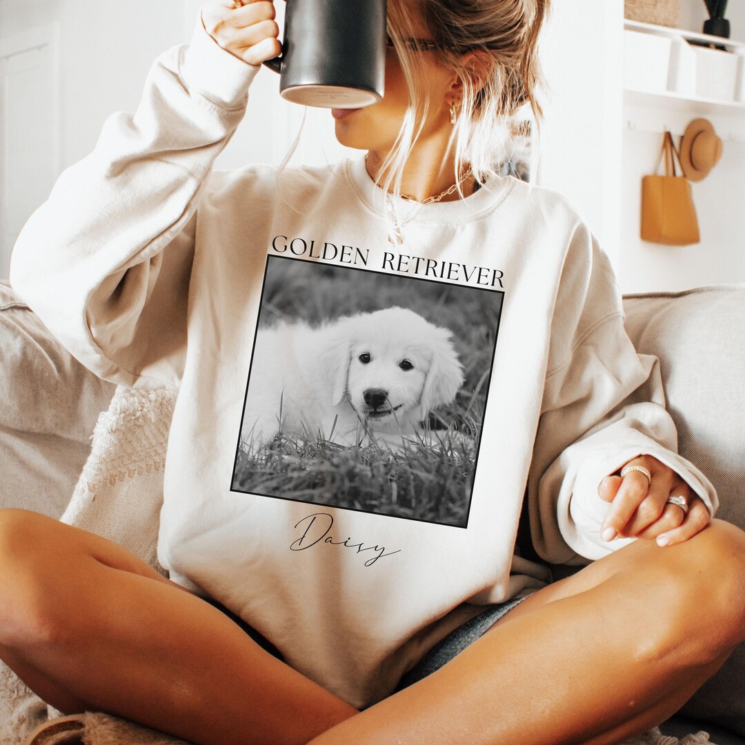 Golden Retriever Sweatshirt Custom Pet Photo Shirt Dog Mom Gift - Etsy