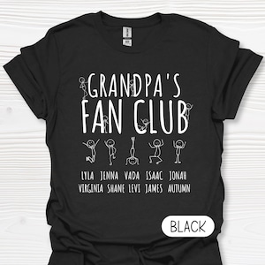 Personalized Grandpa Tshirt with Kids Names, Custom Sweatshirt for Grandfather Papa Granddad