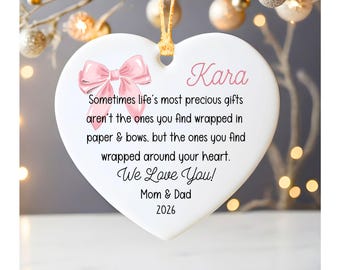 Personalized Daughter Ornament Custom Teen or Adult Bonus Daughter Keepsake Bonus Daughter Gift