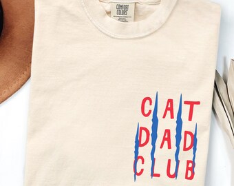 Custom Cat Dad Shirt Cat Dad Club T-Shirt Gifts for Cat Lover Personalized Cat Owner Gift for Father's Day