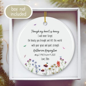Personalized Dragonfly Memorial Gifts, Dragonfly Memorial Ornament for Her, Custom Loss Of Loved One Keepsake, In Memory Of Sympathy Gifts