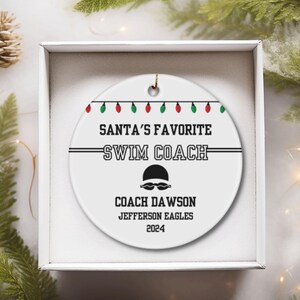 Personalized Swim Coach Ornament: Appreciation Gift, Keepsake