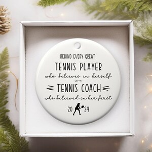 Personalized Tennis Coach Ornament: Keepsake Gift