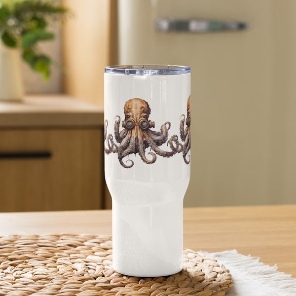 Octopus Travel Mug Etsy
