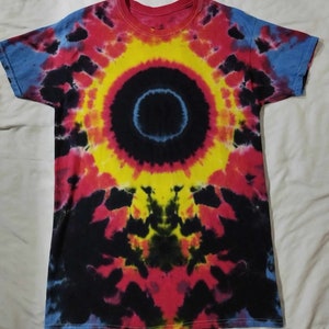 Volwassen Unisex M Zwart Gat Vloeistof Geverfd Tie-Dye.