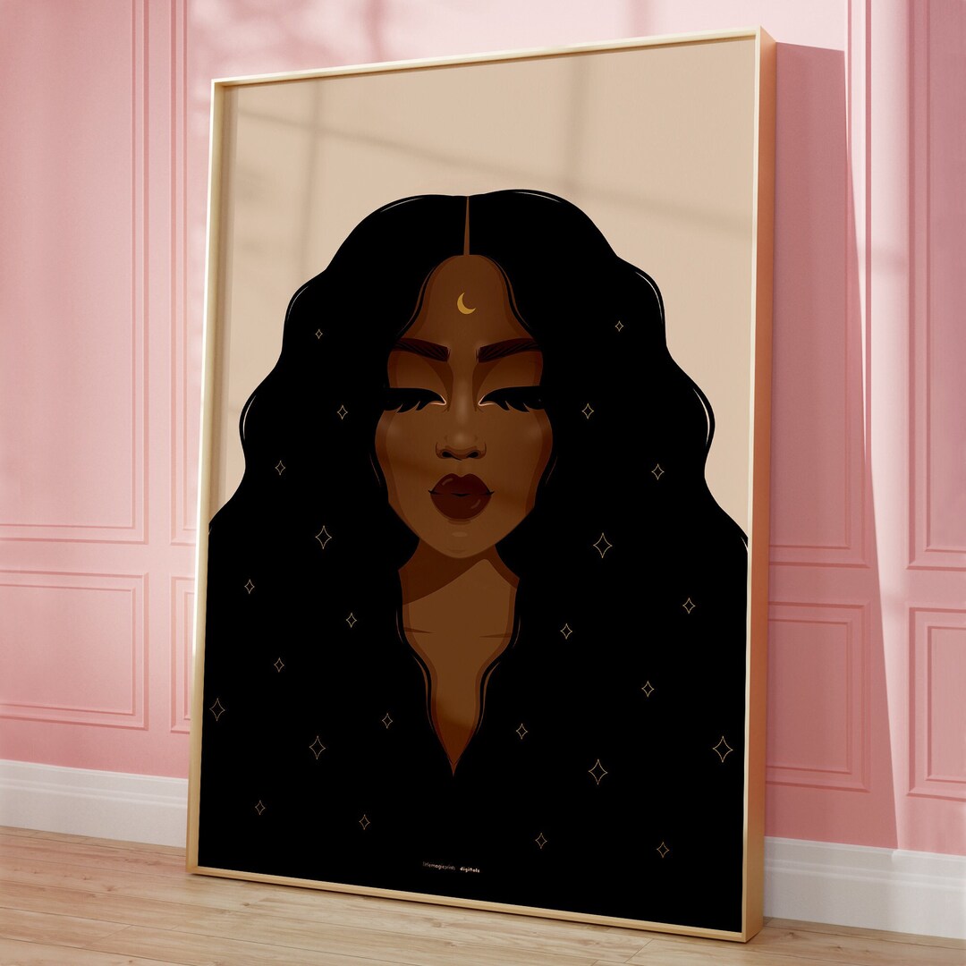 Woman Wall Art Printable Black Women Wall Art Black Women Etsy