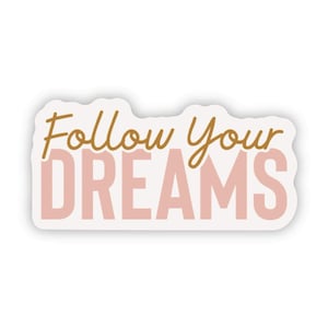 SINGLE STICKER | Follow Your Dreams | Motivational Sticker | Inspirational Sticker | Vinyl Decal