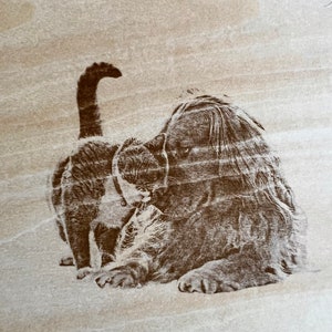 Personalized Laser Engraved Photo on Wood of your beloved Pet.