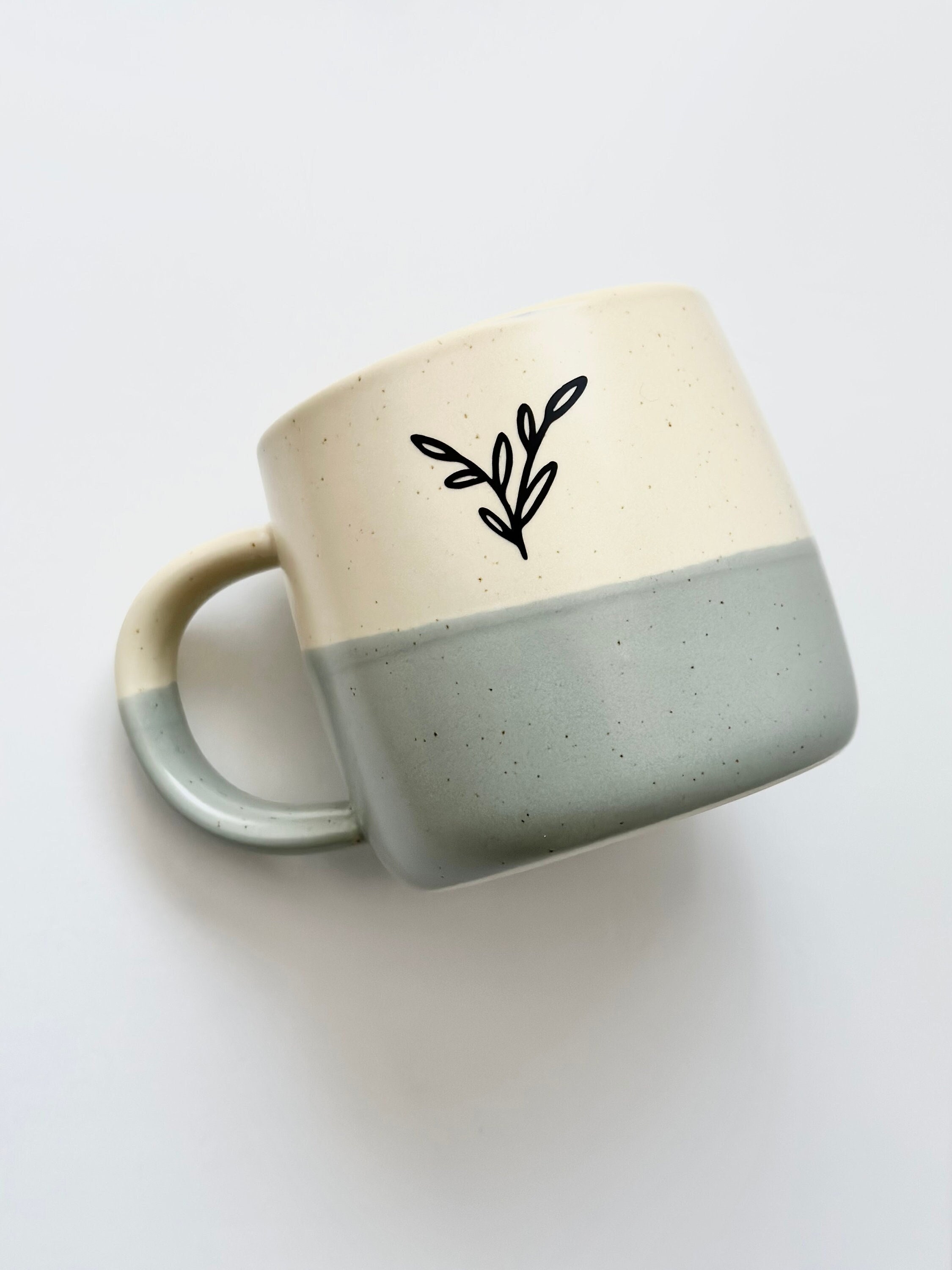 Handmade Blue Ceramic Coffee Mug: Modern Speckled 14oz Mug - Etsy