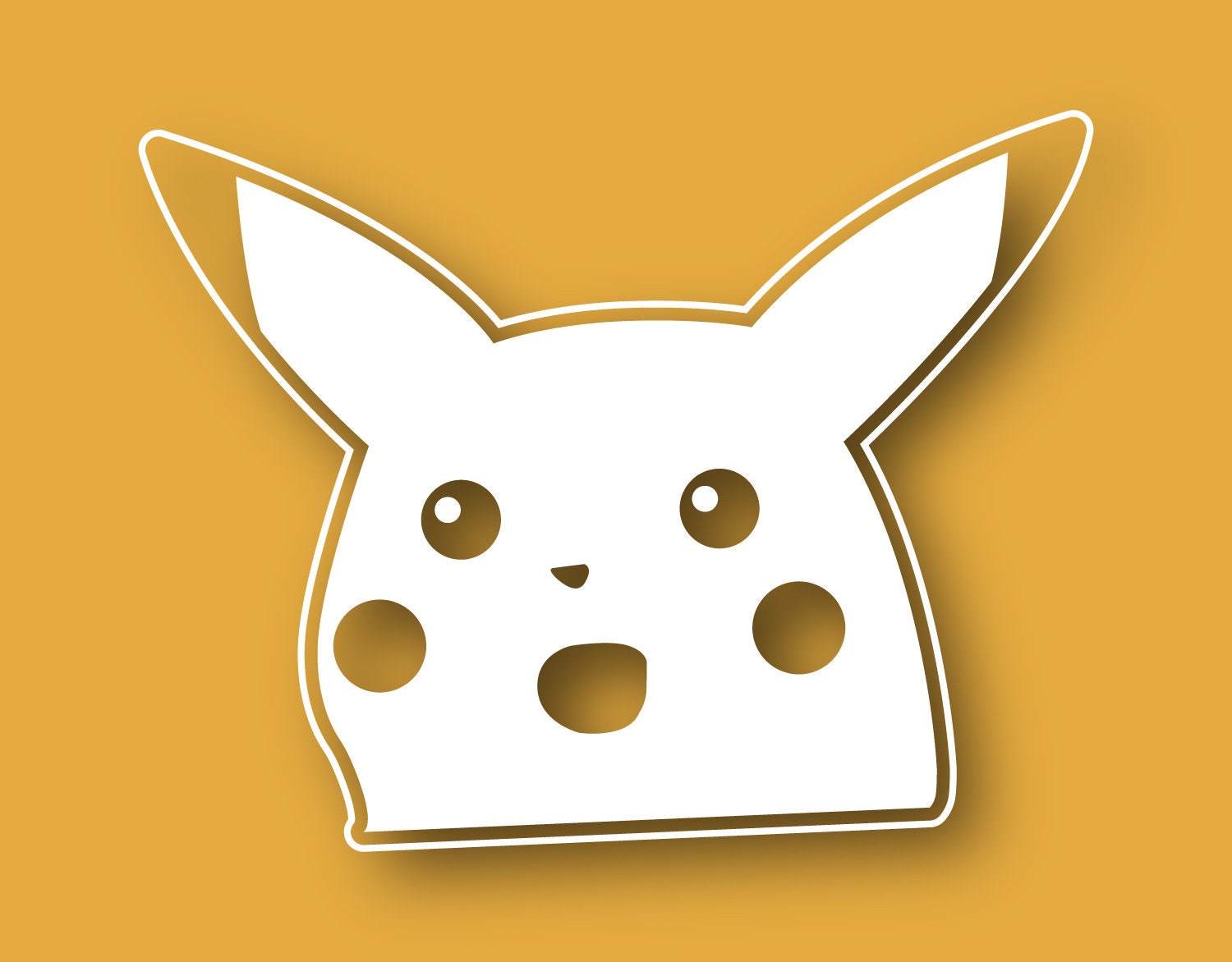 x2) Surprised Pikachu Bloody :o Sticker Decal Peeker Meme Cute JDM