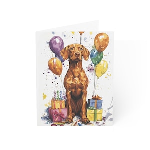 Cartes d'anniversaire hongroises Vizsla (1, 10, 30 et 50 pcs)