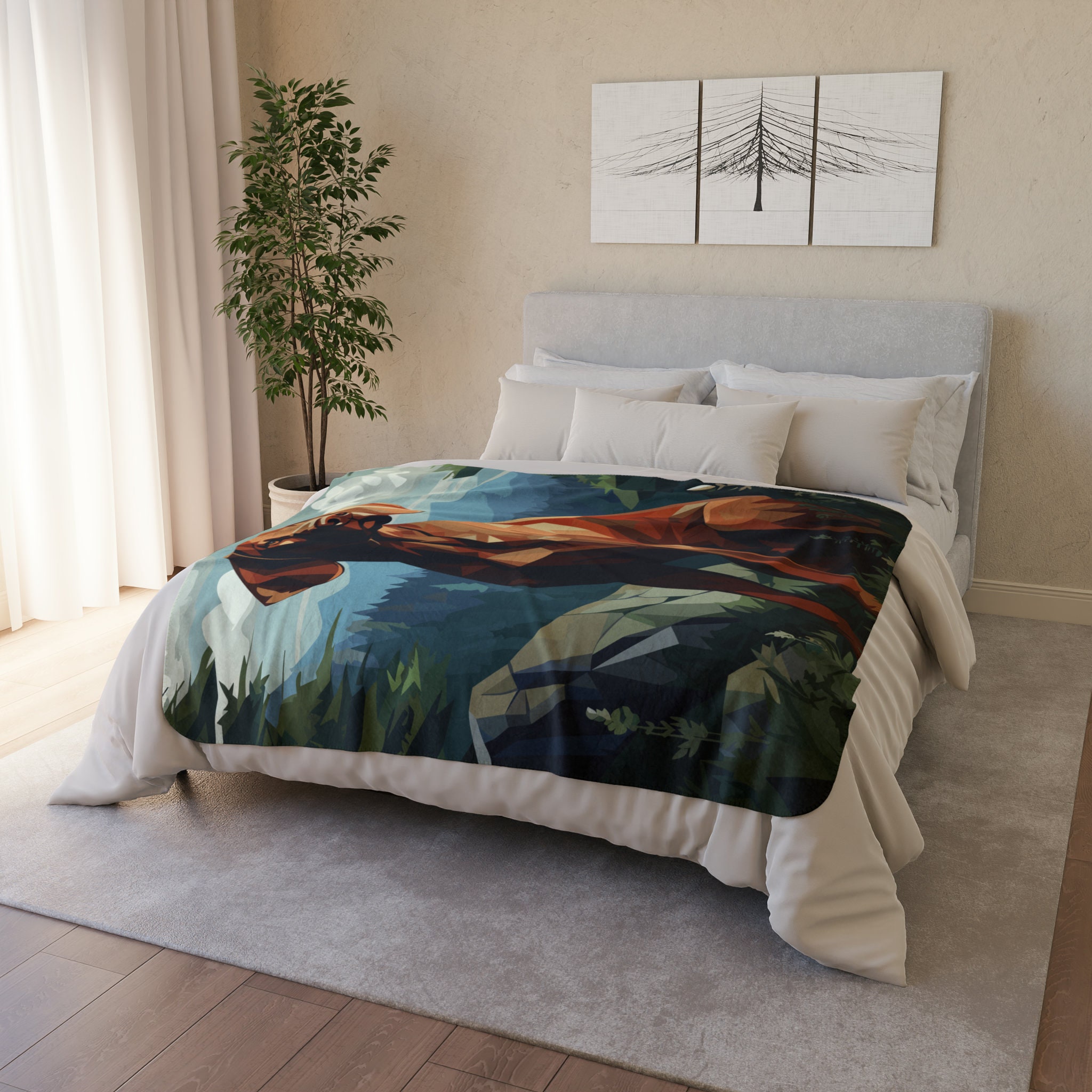 Hungarian Vizsla Fleece Sherpa Blanket