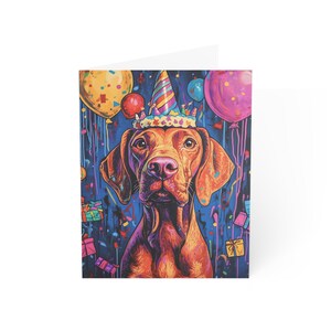 Cartes d'anniversaire hongroises Vizsla (1, 10, 30 et 50 pcs)