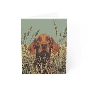 Cartes de voeux hongrois Vizsla (1, 10, 30 et 50 pcs)