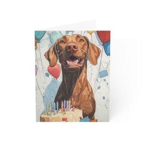 Cartes d'anniversaire hongroises Vizsla (1, 10, 30 et 50 pcs)