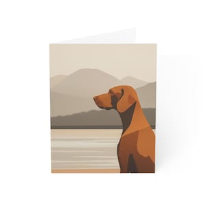 Cartes de voeux hongrois Vizsla (1, 10, 30 et 50 pcs)