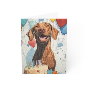 Cartes d'anniversaire hongroises Vizsla (1, 10, 30 et 50 pcs)