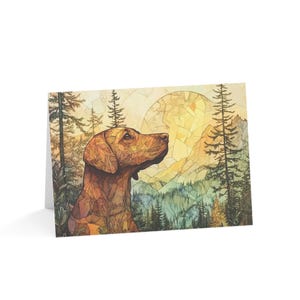 Cartes de voeux hongrois Vizsla (1, 10, 30 et 50 pcs)