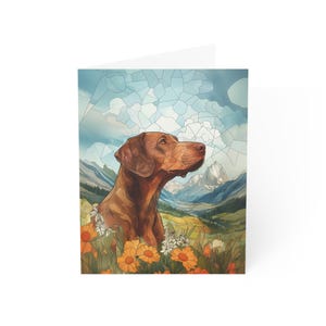 Cartes de voeux hongrois Vizsla (1, 10, 30 et 50 pcs)